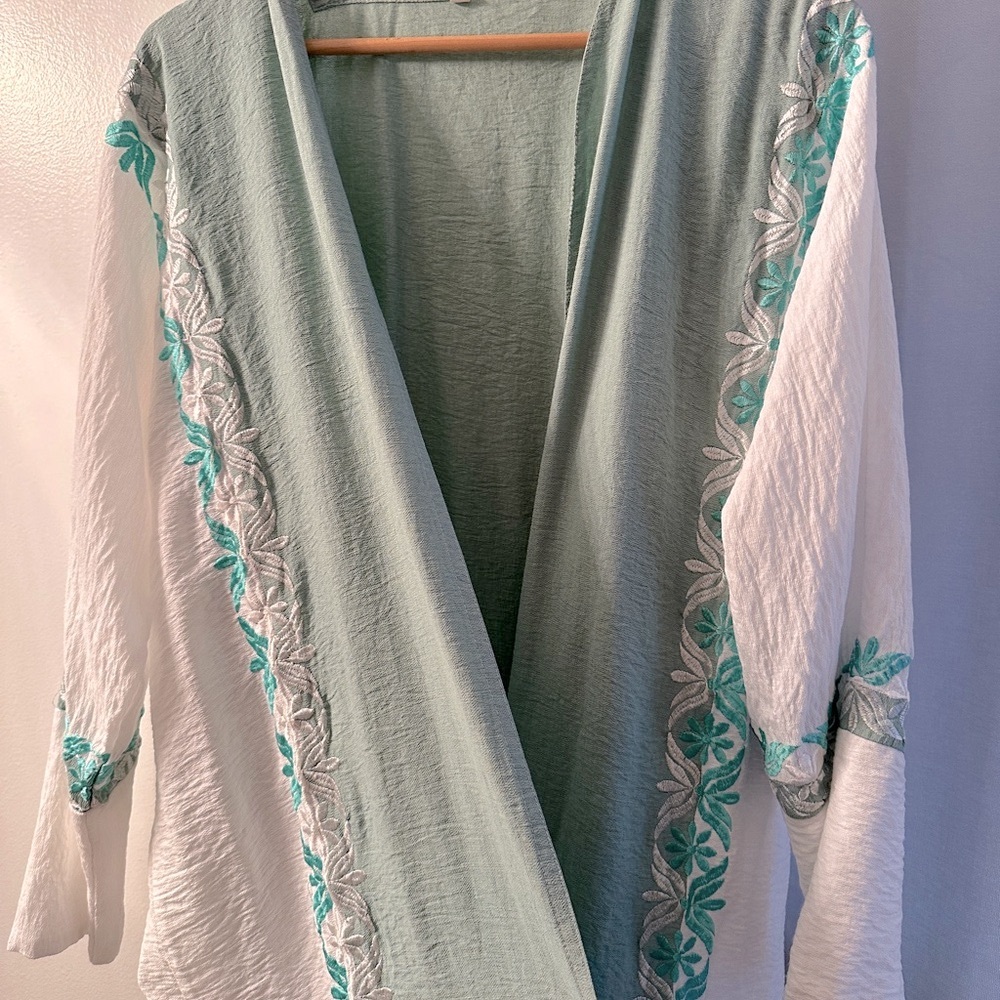NWOT, Women Cotton Linen Casual Front Open Lightweight Cardigan, it fits M/L/XL